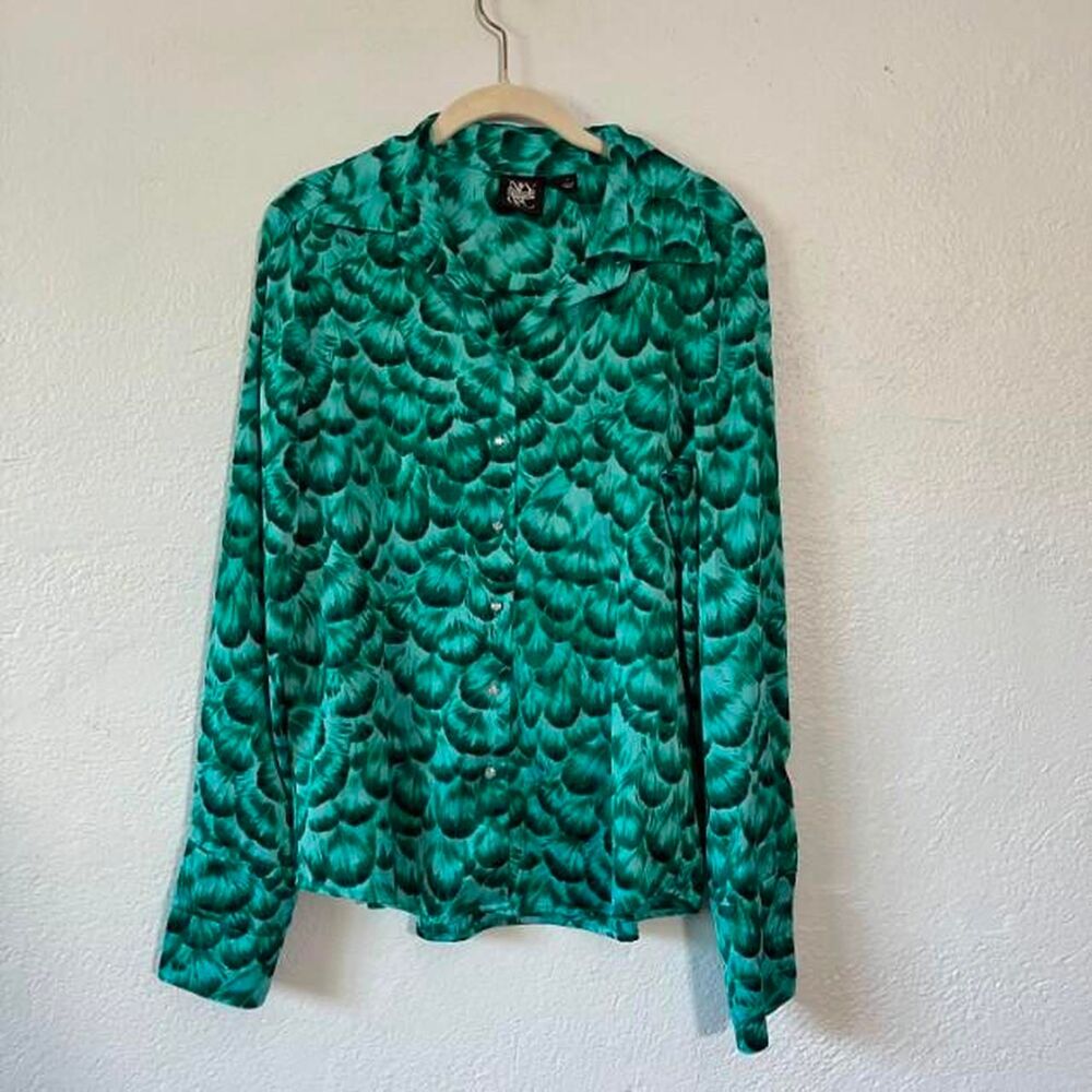 New-york-company Women's Green and Blue Blouse